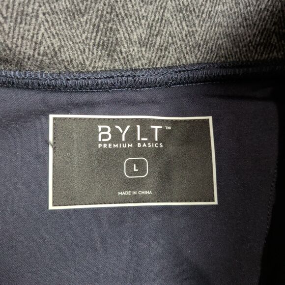 BYLT Elite Fairway Pullover Mens L Black Drop Cut Performance Athleisure NEW NWT - Picture 2 of 15